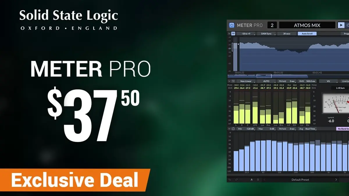 Solid State Logic의 프로페셔널 메터링 플러그인 SSL Meter Pro, 62% 할인